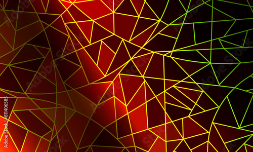 abstract irregular polygon background with a triangular pattern in full spectrum colors. mosaic dark red.