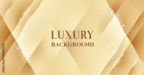 エレガントな背景フレーム素材 (バック　背景　フレーム　バナー　カード　エレガント　ラグジュアリー　ゴールド)	
