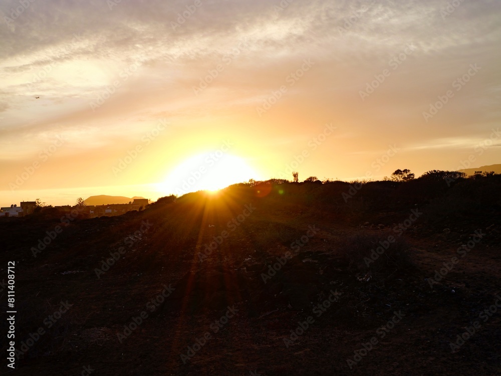 Sunset on the Tenerife coast at Punta Delioma, Las Galletas, Arona, Atlantic Ocean, Canary Islands, Spain Sunset on the Tenerife coast at Punta Delioma, Las Galletas, Arona, Atlantic Ocean, Canary Islands, Spain