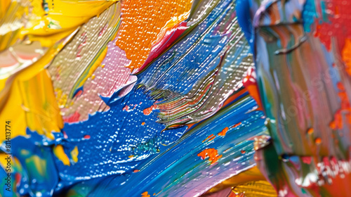 acrylic  paint  abstract. Closeup of the painting. Colorful abstract painting background. Highly-textured oil paint. High quality details.