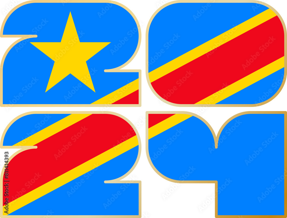 2024 with flag of DR Congo 2024 with flag of DR Congo