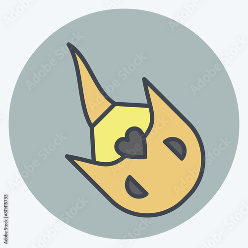 Icon Horseshoe Crab. related to Seafood symbol. color mate style. simple design illustration