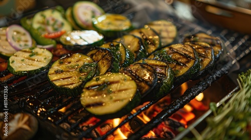 Grilled vegetables at a night market barbecue restaurant
