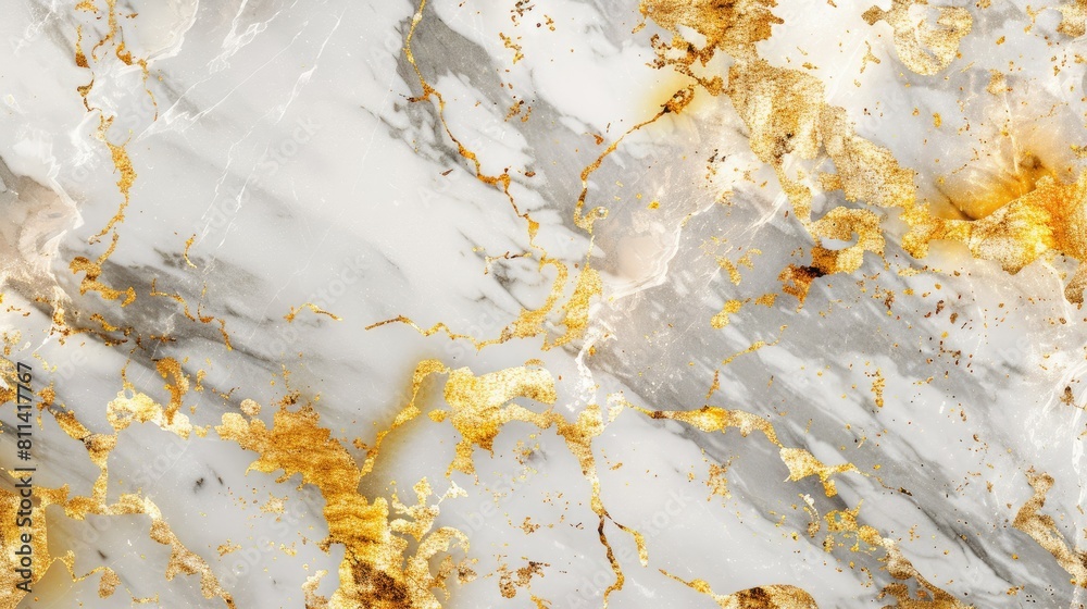 Golden white marble textured background