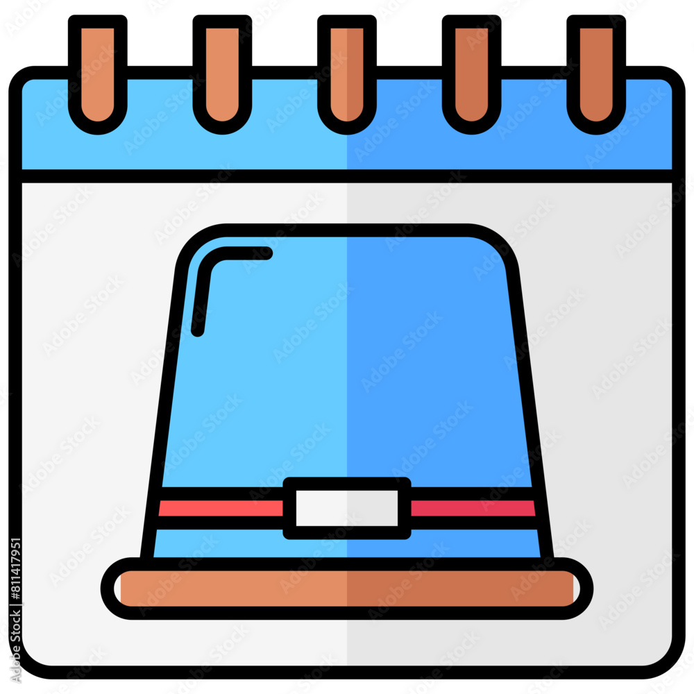 calendar lineal multi color icon, related to thanksgiving theme. calendar lineal multi color icon, related to thanksgiving theme.