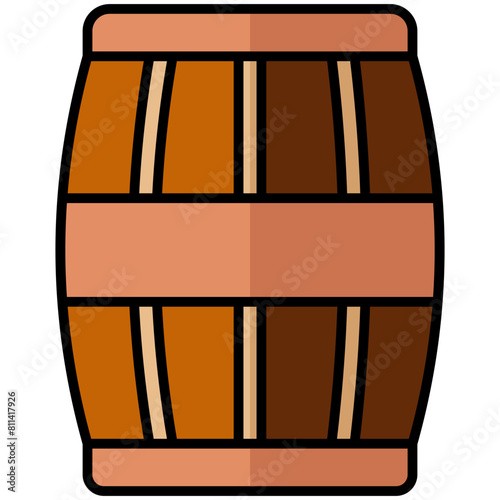 barrel lineal multi color icon, related to thanksgiving theme.