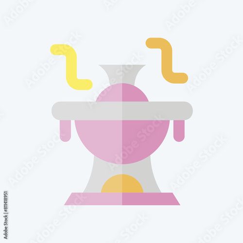 Icon Hot Pot. related to Seafood symbol. flat style. simple design illustration