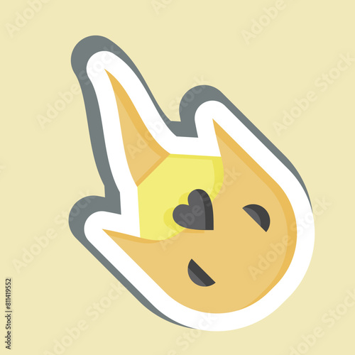 Sticker Horseshoe Crab. related to Seafood symbol. simple design illustration