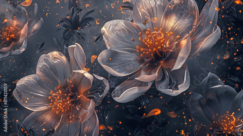 Ethereal Bloom: A Dance of Light and Petals