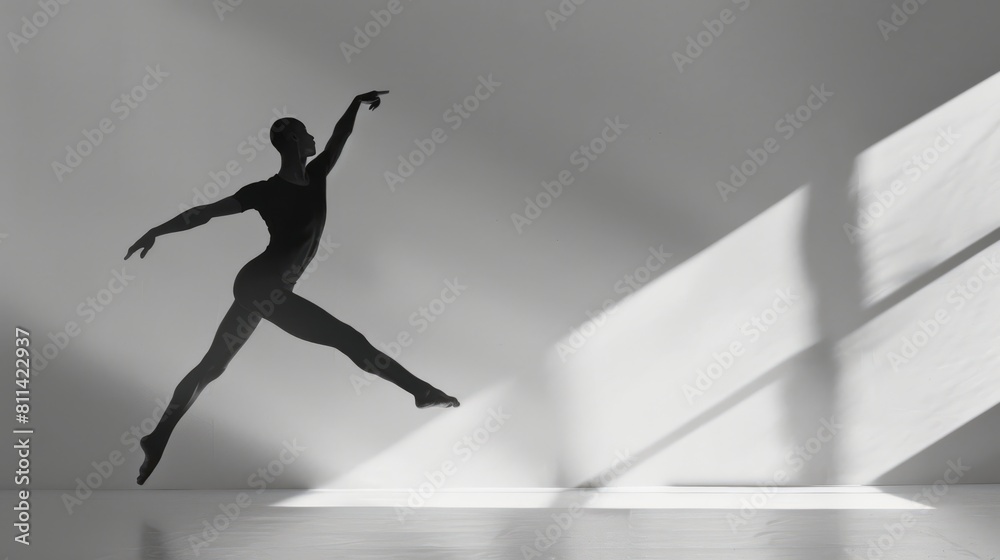 Clean and minimalist lines highlighting dance dynamics