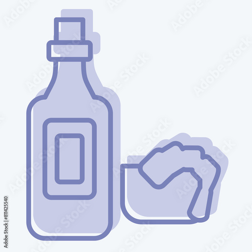 Icon Seafood Sauce. related to Seafood symbol. two tone style. simple design illustration