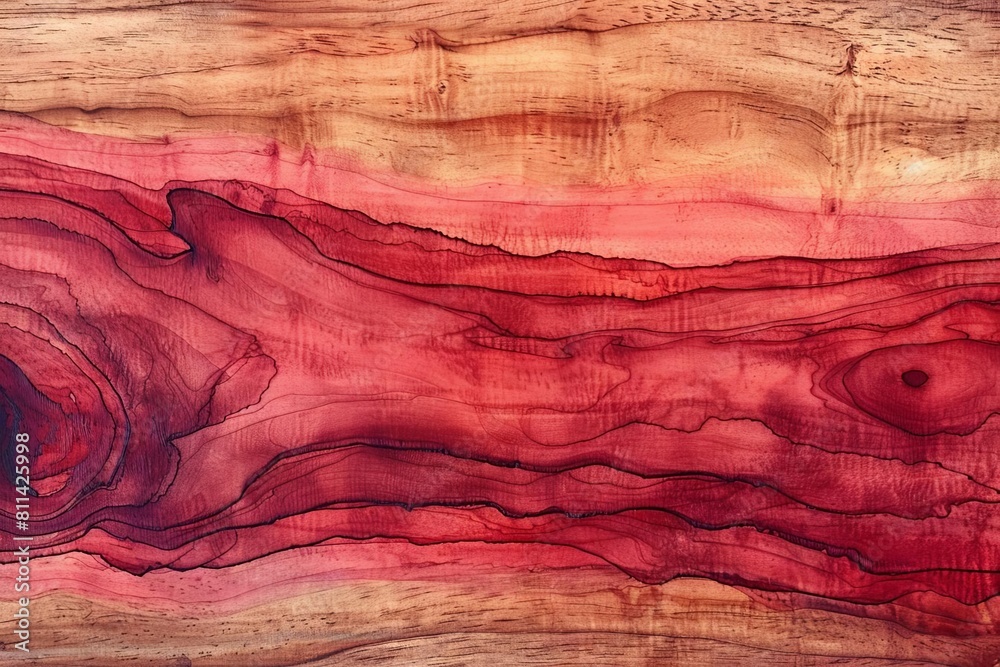 A cherry wood watercolor texture, showcasing vibrant reds and smooth grain patterns A cherry wood watercolor texture, showcasing vibrant reds and smooth grain patterns