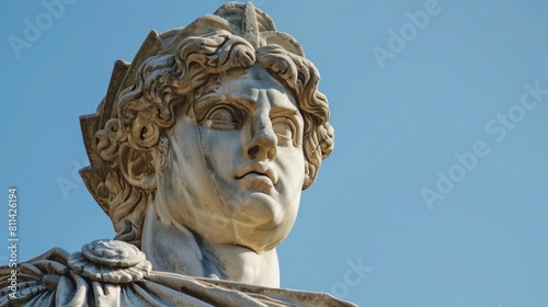 day plaster statue of Alexander the Great in high resolution and quality