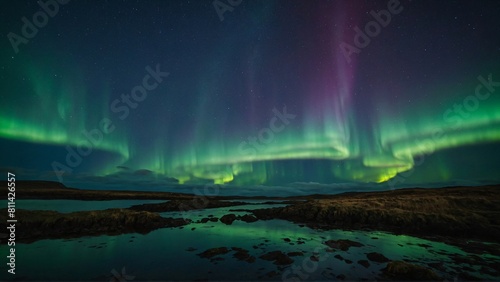 Experience the mesmerizing beauty of the Northern Lights dancing over the lush  green landscape of Ireland  a magical and colorful display visible this weekend