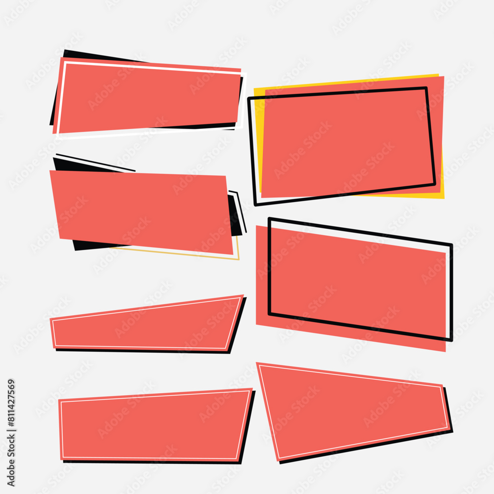 set of red and yellow labels set of red and yellow labels