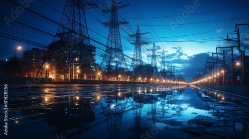 Arteries of Electricity: Sturdy High Voltage Towers Transporting Power Nationwide photo