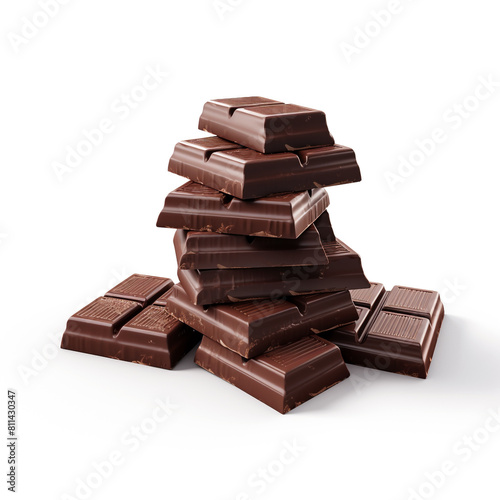 A delicious chocolate World Chocolate Day with white background