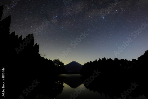 田貫湖からの富士山と星景