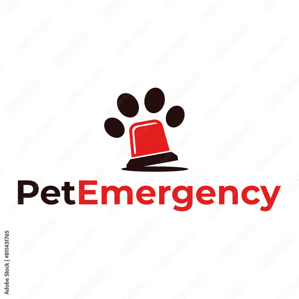 pet emergency flat modern logo