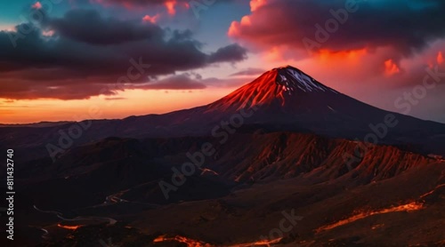 mountain and aurora light 