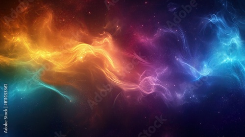 Rainbow Stardust Space Stars Galaxy Cloud Digital Art Wallpaper  Radiant Contemporary Abstract Artwork Background  Vibrant Backdrop Concept  Web Graphic Design Banner