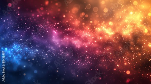 Stardust Rainbow Space and Stars Bokeh Lighting Digital Art Wallpaper  Radiant Contemporary Abstract Artwork Background  Vibrant Backdrop Concept  Web Graphic Design Banner