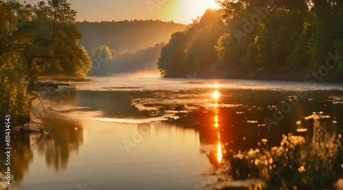 sunrise on the river