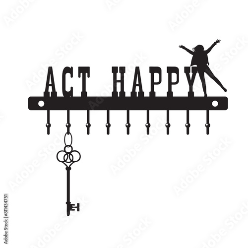 Key hanger Act Happy photo