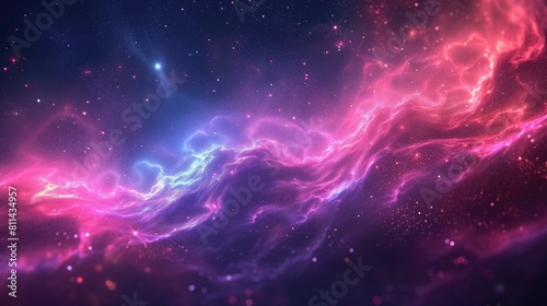 Space Starscape Cosmic Stars Digital Art Wallpaper  Radiant Contemporary Abstract Artwork Background  Vibrant Backdrop Concept  Web Graphic Design Banner