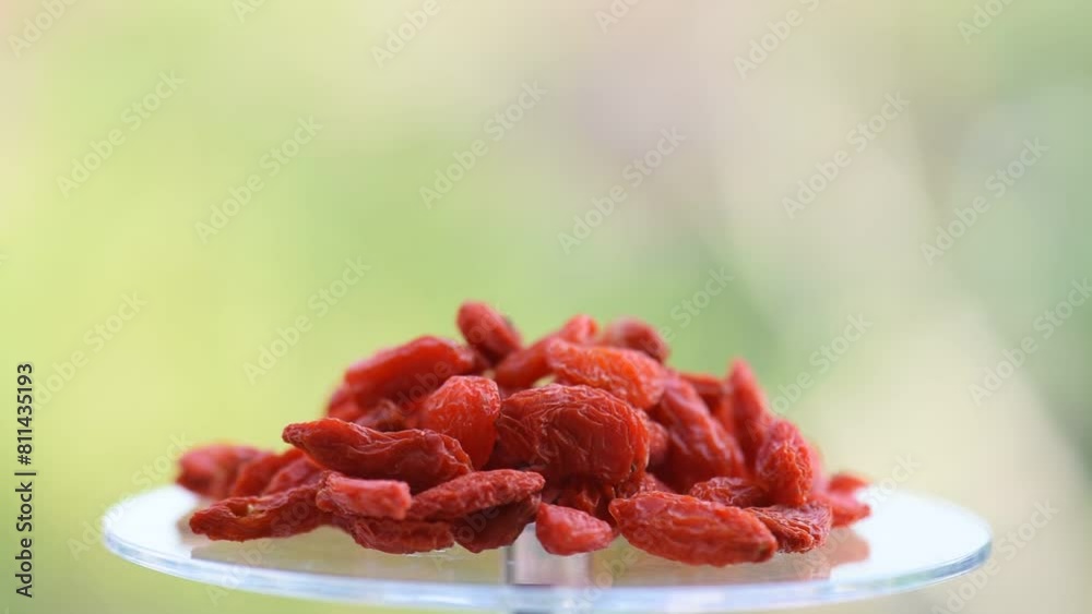 Goji berry or Lycium barbarum fruits on natural background. Goji berry or Lycium barbarum fruits on natural background.
