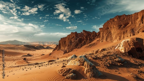 Lunar landscape in the dashte lut desert the hottest place on earth, aesthetic look