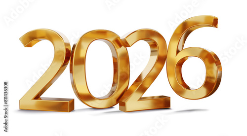 year 2026 golden symbol iso...