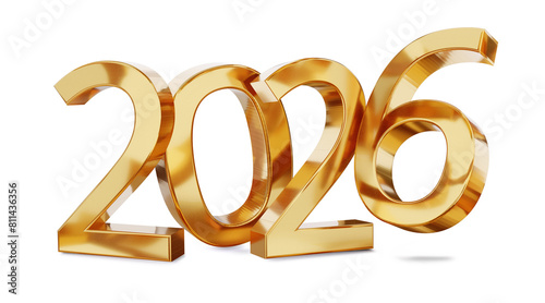 year 2026 golden symbol iso...
