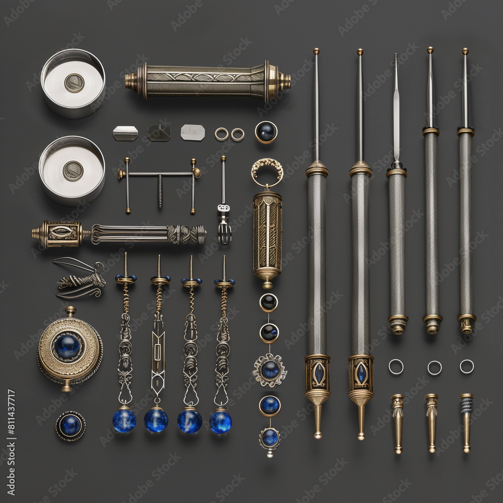 Obraz premium Precision Bead Crafting Set with Modern Threading Techniques: Delicate Designs