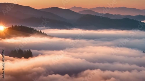 Clouds over the mountain