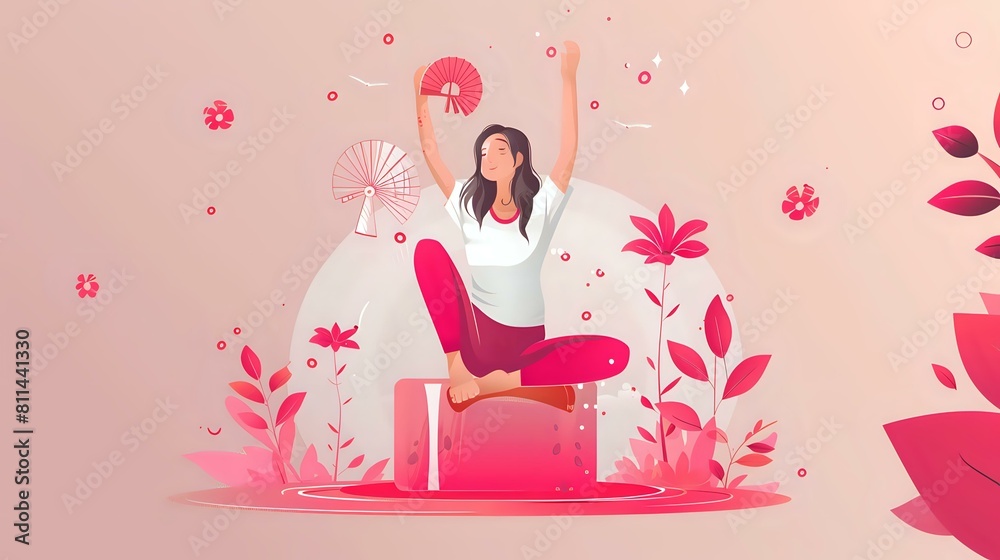 Blissful Qigong Practice in Serene Garden Blissful Qigong Practice in Serene Garden