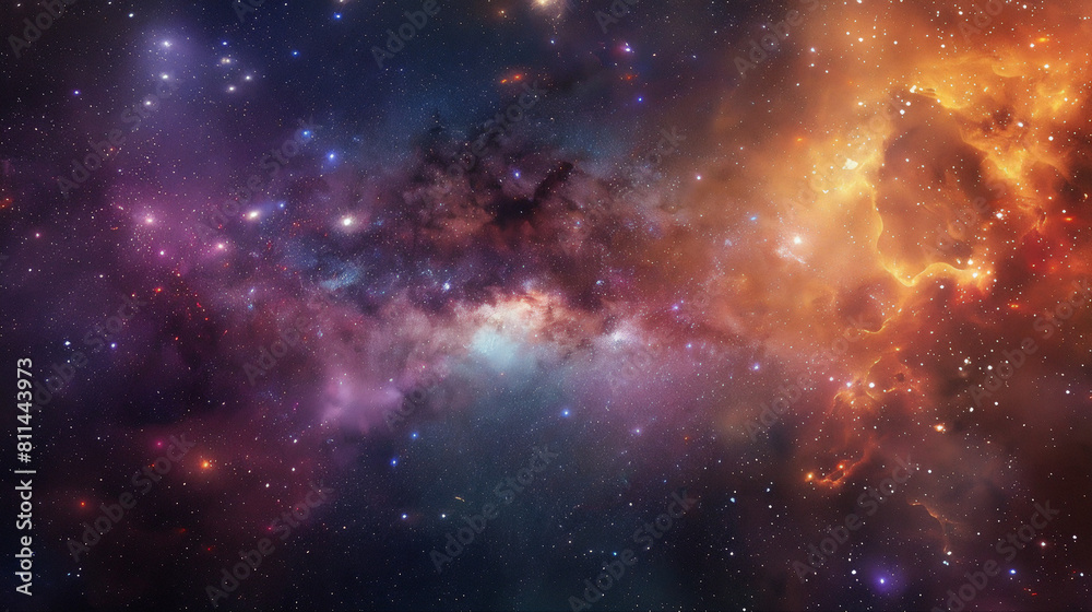 Fototapeta premium Purple Galaxy Style Background Illustration