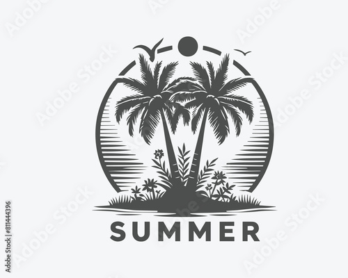 plum tree silhouettes  white background