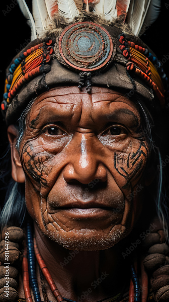 The portraits of indigenous tribes in the Amazon rainforest capture intimate moments that convey a deep emotional connection to their heritage