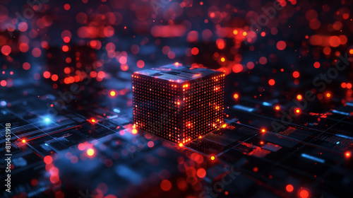 digital data cubes with binary codes, futuristic technology background, modern cyber tech wallpaper, business background 