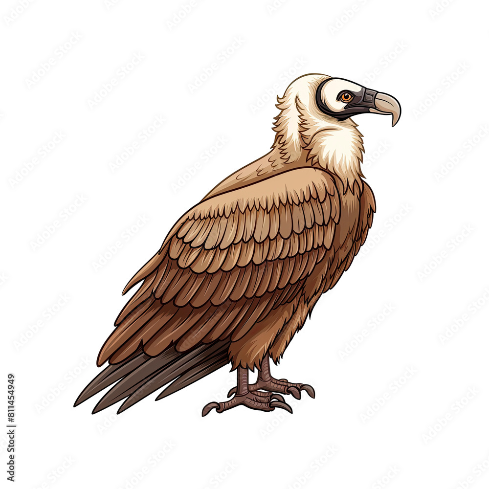 Obraz premium Vulture Cartoon Icon, Isolated Transparent Background Images