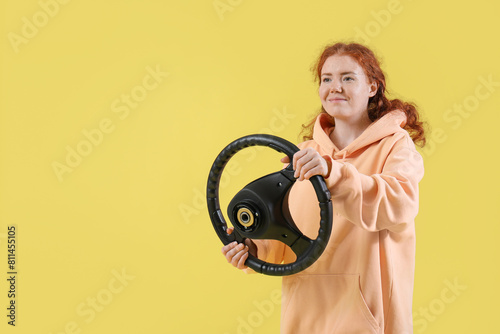Pretty young woman with ste...