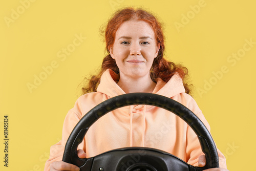 Pretty young woman with ste...