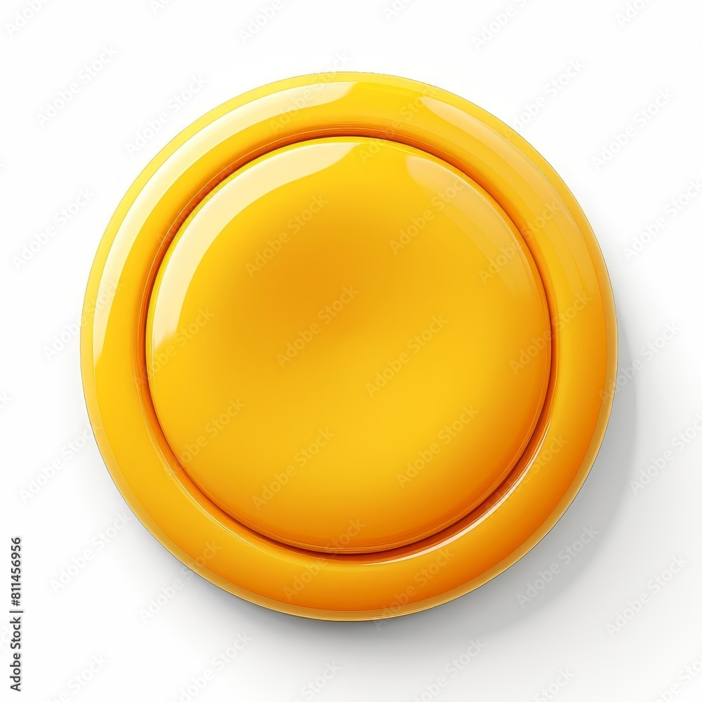 Simplistic easy button, perfectly isolated on a white background, Ai Generated Simplistic easy button, perfectly isolated on a white background, Ai Generated