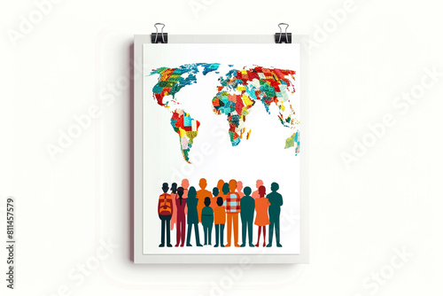 Creative design for World Population Day, print-ready vector template on white.
