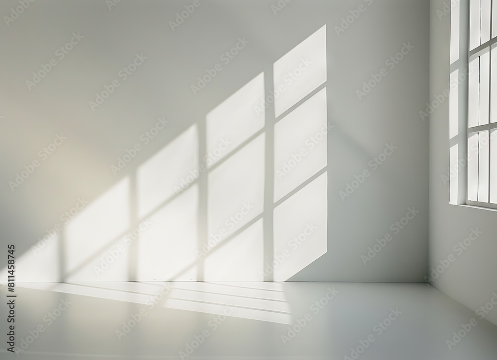 Abstract shadow and light effect on white wall background, sunlight through window with dappled shadows, monochrome, high resolution, sharp focus. Abstract shadow and light effect on white wall background, sunlight through window with dappled shadows, monochrome, high resolution, sharp focus.