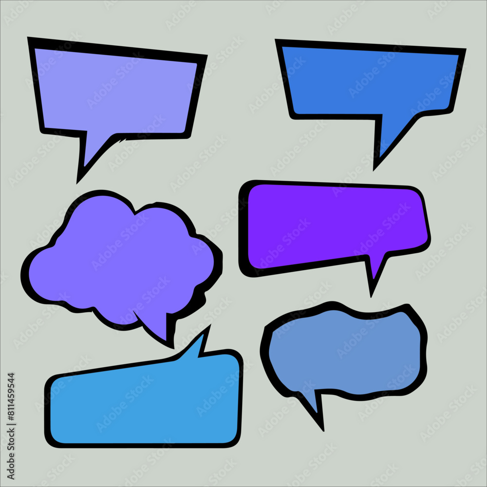 set of speech bubbles set of speech bubbles