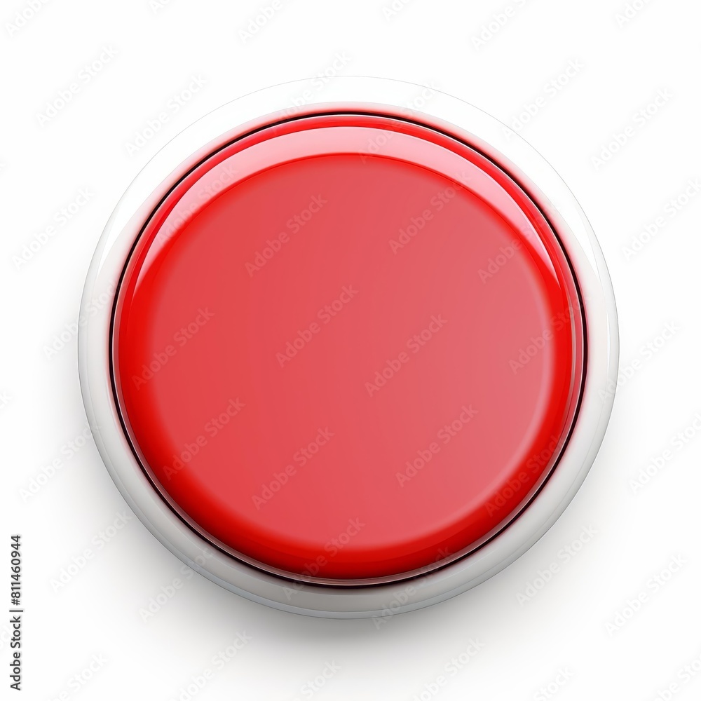 Simplistic easy button, perfectly isolated on a white background, Ai Generated Simplistic easy button, perfectly isolated on a white background, Ai Generated
