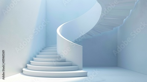 A mysterious staircase spiraling into oblivion  Ai Generated