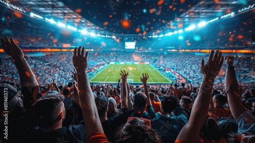 Crowd of people at a sports stadium